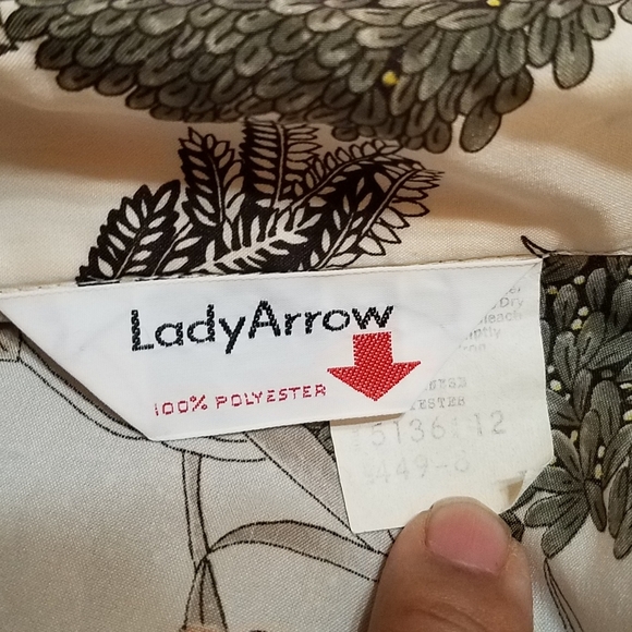 Lady Arrow Vtg Button Down Floral Top - Picture 4 of 5